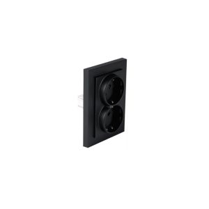 q-link s-line contactdoos 2-voudig - randaarde - zwart