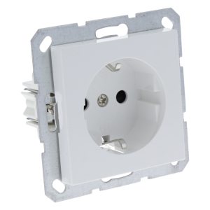 q-link s-line contactdoos 1-voudig - randaarde - polarwit