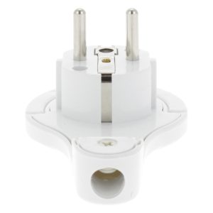q-link stekker randaarde - 16a - plat - wit