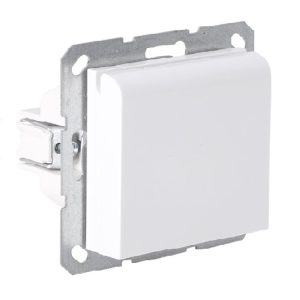 q-link contactdoos 1-voudig randaarde met klep polarwit