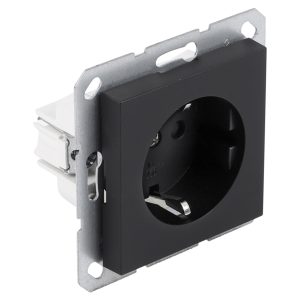 q-link s-line contactdoos 1-voudig - randaarde - zwart