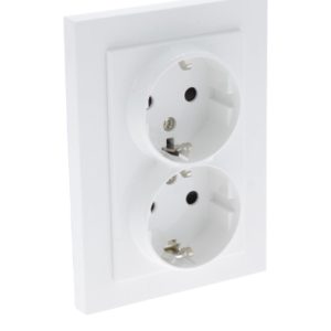 q-link s-line contactdoos 2-voudig - randaarde - polarwit