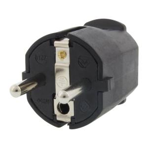 q-link stekker – randaarde – 10 – 16a – zwart