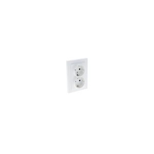 q-link s-line contactdoos 2-voudig - randaarde - polarwit