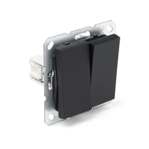 q-link s-line schakelaar inbouw - serie - zwart