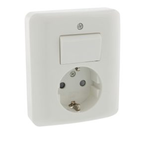 Q-Link combi WCD en schakelaar wissel randaarde polarwit