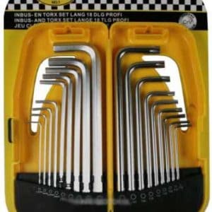 Benson Inbus + torx sleutelset lang 18 delig