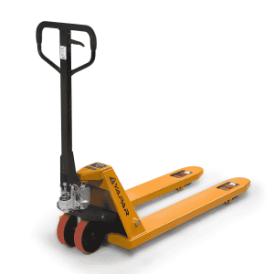 pompwagen max. laadcap. 2500 kg - 82400 - geel - pu-wielen - Afbeelding 1