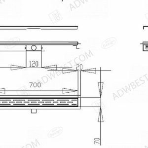 best design black douchegoot met flens 70 cm zwart - Afbeelding 3