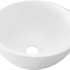 Best Design waskom opbouw Arezzo solid surface 20x11cm glans wit - Afbeelding 3