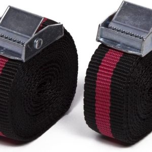 spanband 2 dlg 2,5 mtr x 25 mm zwart/rood