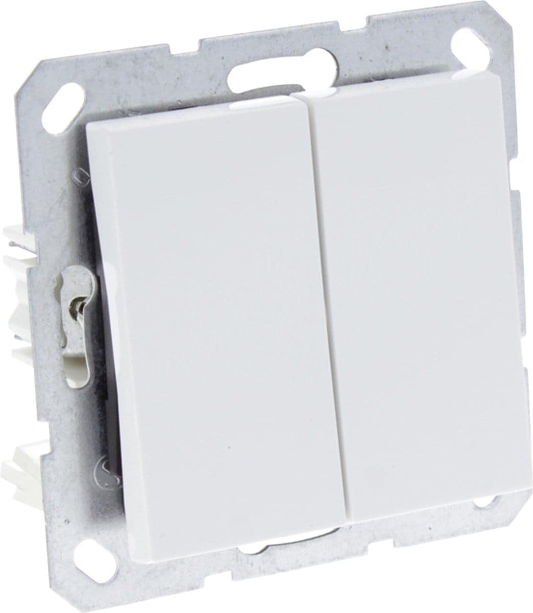 Q-Link S-Line schakelaar inbouw - serie - polarwit #1