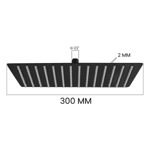 Aloni SH4030 Vierkant Regendouchekop 30x30cm Mat Zwart - Afbeelding 2