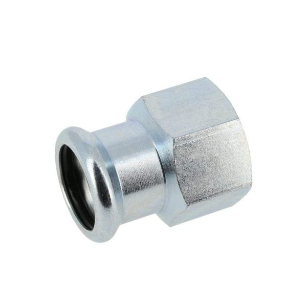 Bonfix C-staal M 22mm x 3/4inch persfitting schroefbus binnendraad FxRp (pressfitting staalverzinkt cv) #0