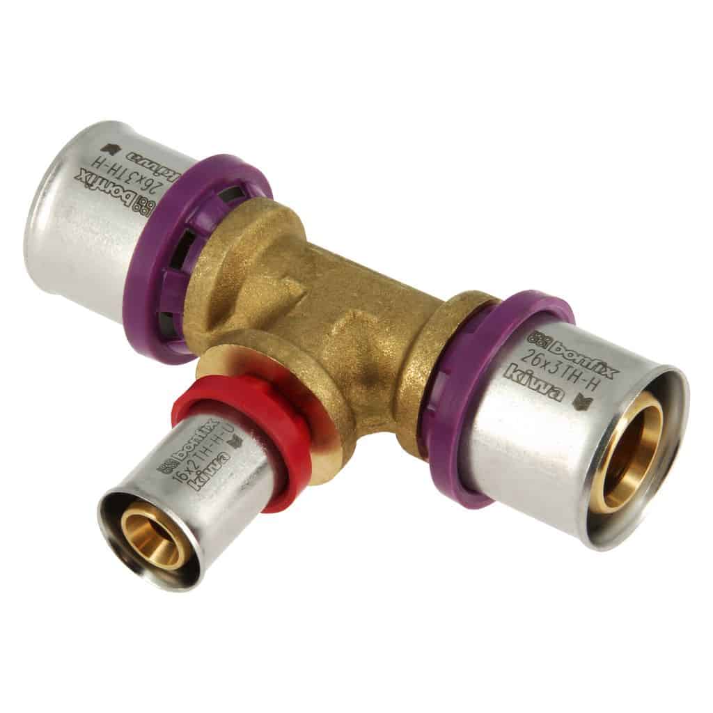bonfix alu-pers 2000866 verloop t-stuk 26 x 16 x 26 mm