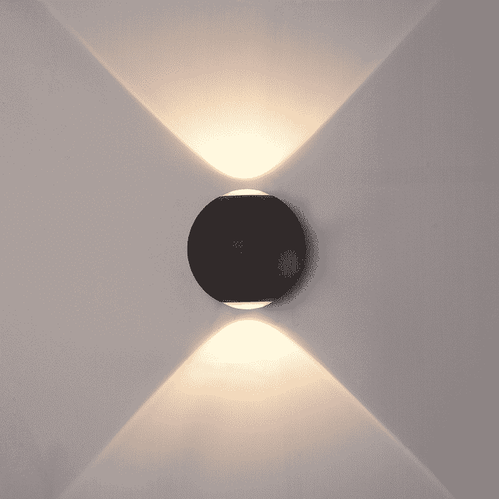v-tac 836 6w led wall light 3000k black body