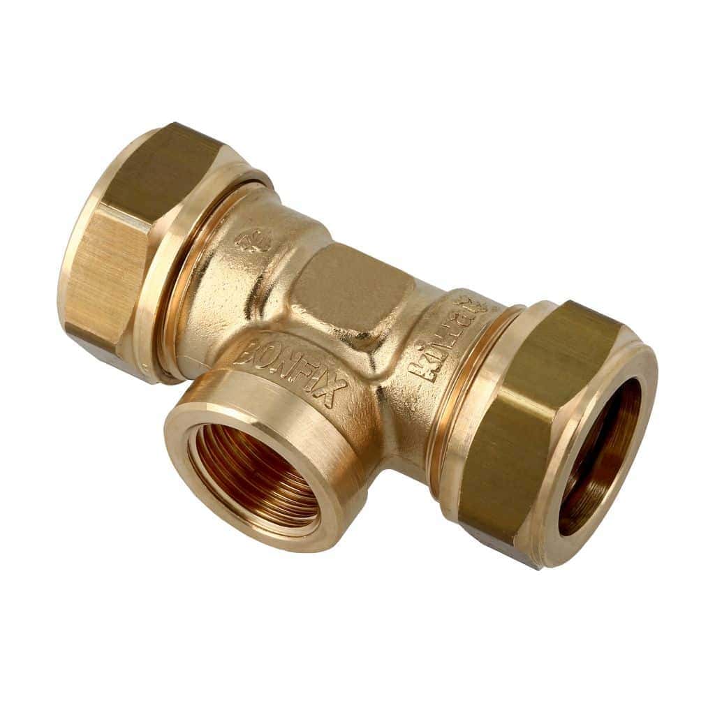 bonfix 82640 t-stuk 22 x 1/2" binnendraad x 22 mm.