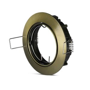 v-tac 779 gu10 fitting round movable gold