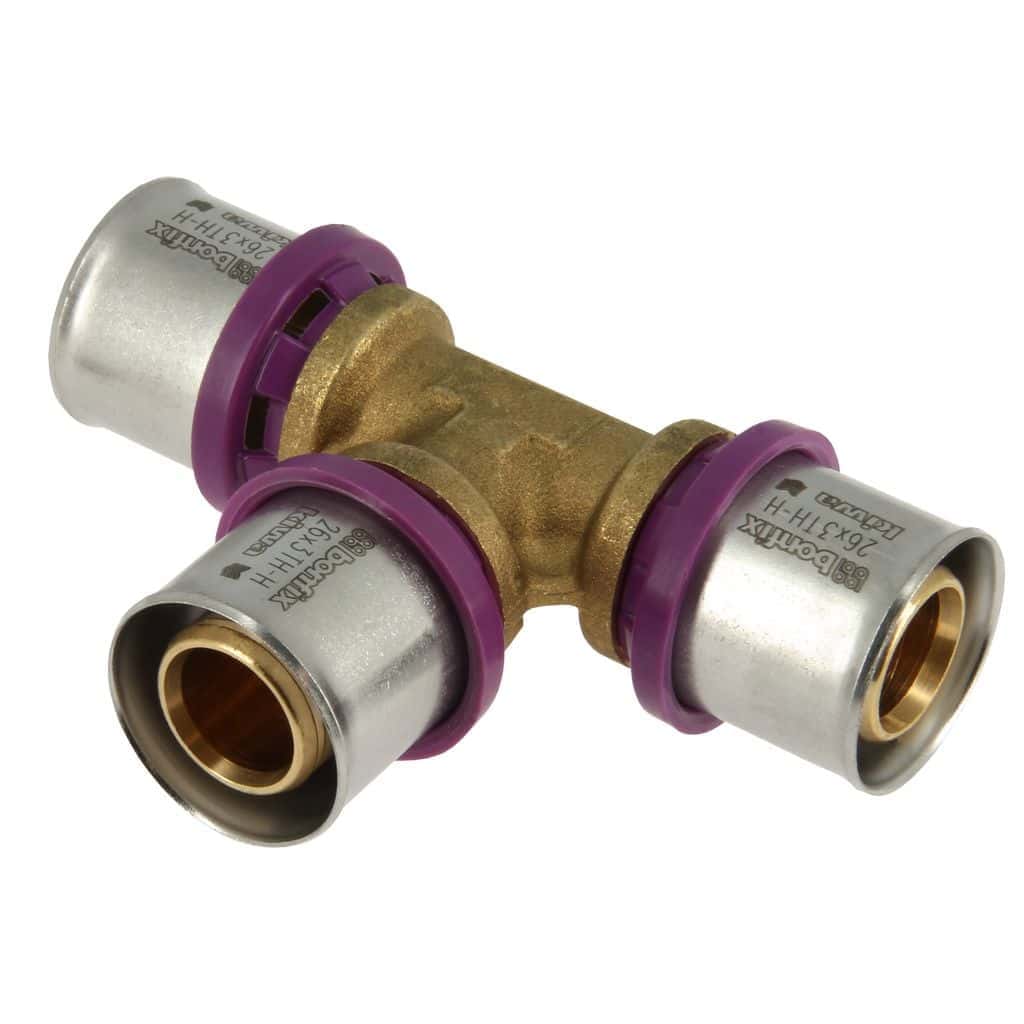 bonfix alu-pers 2000525 t-stuk 26 x 26 x 26 mm