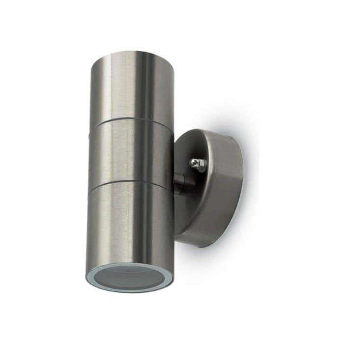 v-tac 7622 gu10 wall fitting rvs body- 2 way ip44