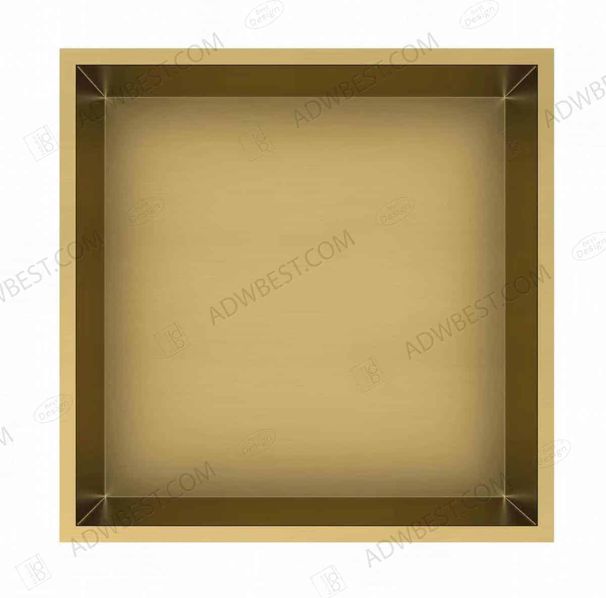 Best-Design Nancy Kaya inbouwnis 30.5x30.5x7 cm Mat-goud #0