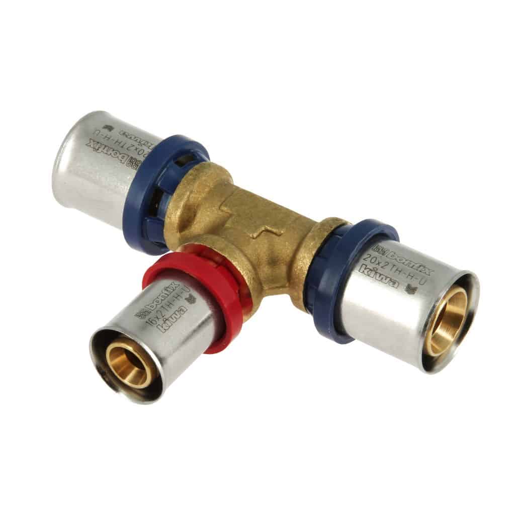 bonfix alu-pers 2000810 verloop t-stuk 20 x 16 x 20 mm
