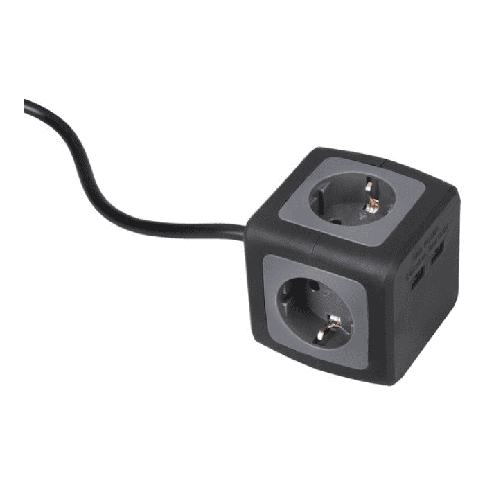 q-link 4-v powercube, randaarde - 2 x usb 3 x 1.5 mm 1.5 m