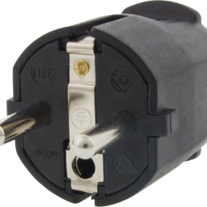 q-link stekker – randaarde – 10 – 16a – zwart