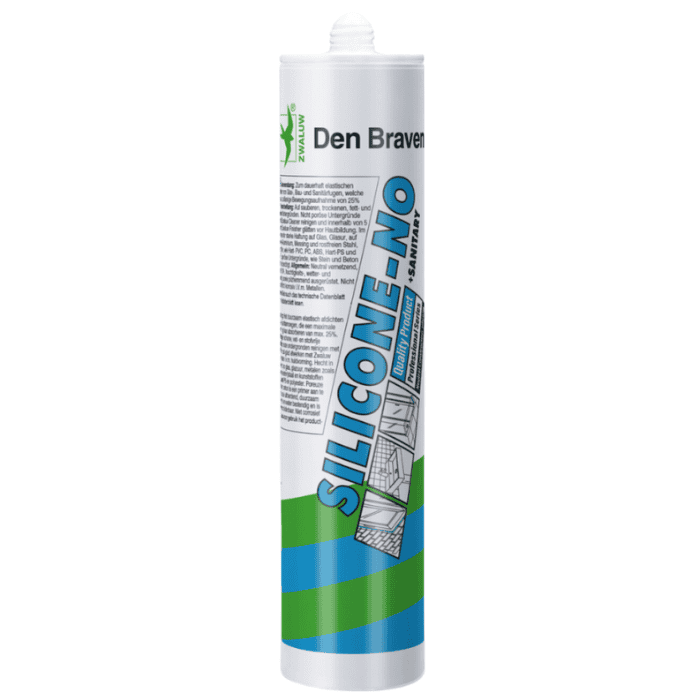 Den Braven Zwaluw Silicone NO 310 ml wit - Schimmelbestendige Siliconenkit