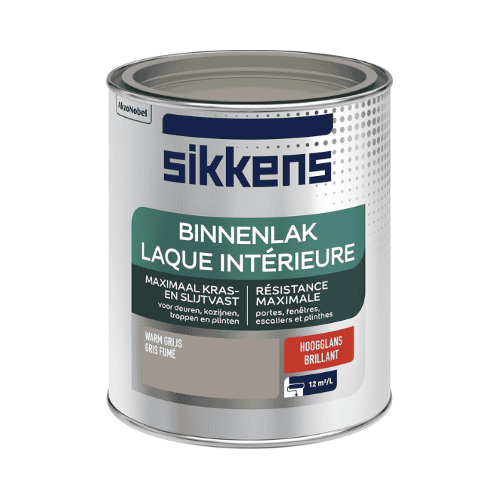 Sikkens Binnenlak Hoogglans Warm Grijs - 750 ml