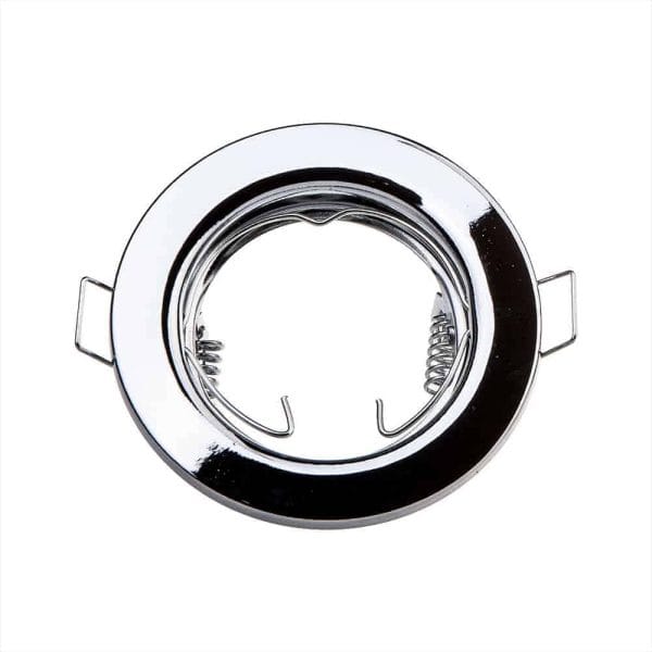 V-TAC 778 GU10 Fitting Round Armatuur Chroom 2PC/PACK #0