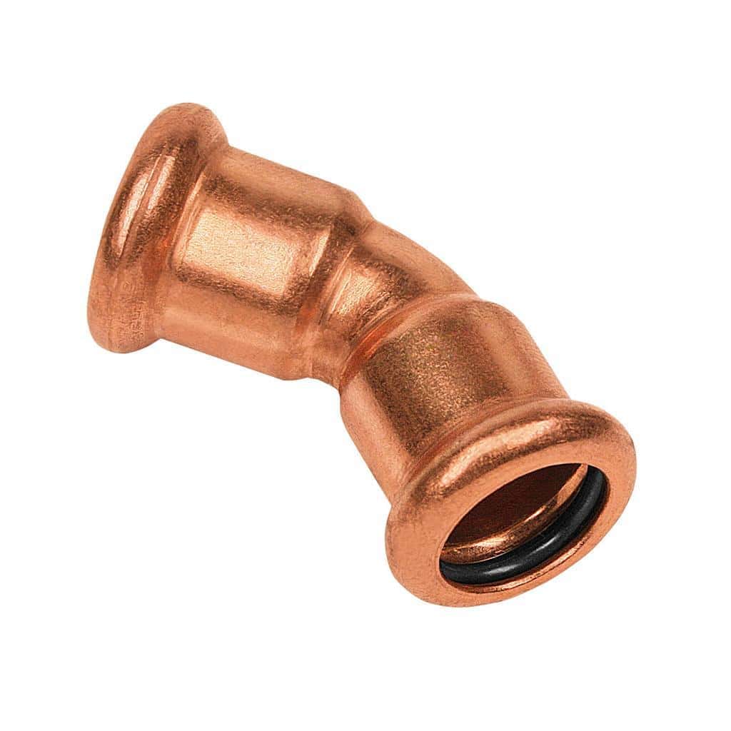 bonfix press roodkoper perskop bocht 45 graden 22 xmm 400615