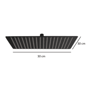 Aloni SH4030 Vierkant Regendouchekop 30x30cm Mat Zwart - Afbeelding 5