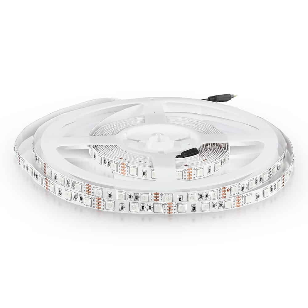 v-tac 5050 60 10.8w led strip rgb ip20 5 meter