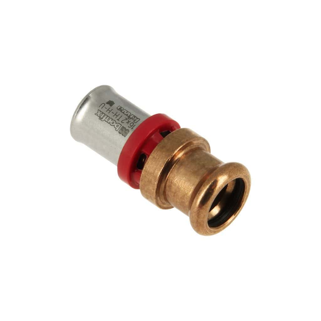 BONFIX Alu-Pers Rechte Verloopkoppeling 16 x 15 mm M-Press