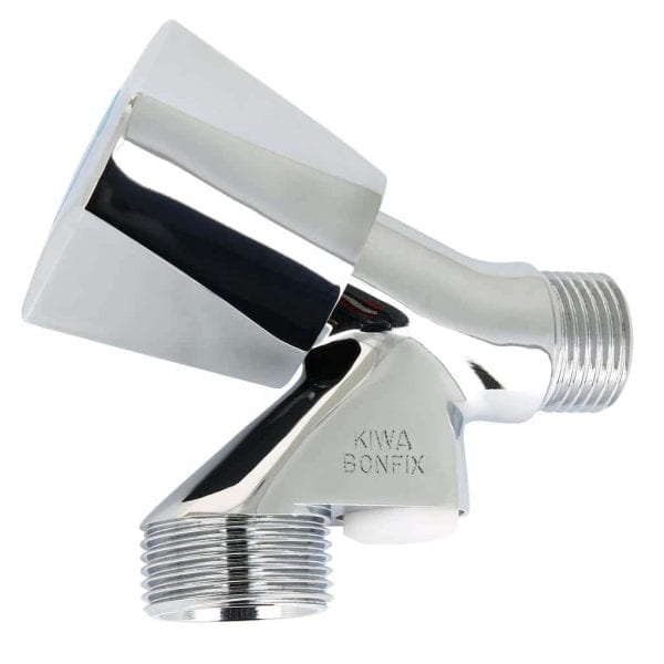 BONFIX beluchter - wasmachinekraan met keerklep - 1 -2" x 3 -4" - gepolijst verchroomd - verchroomde draaihandgreep - KIWA keur #0