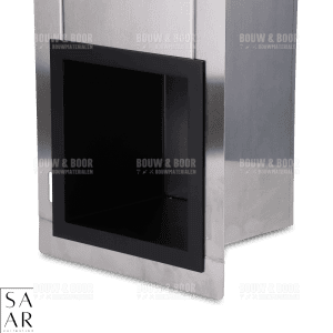 saar | inbouw toilet reserve rolhouder rvs mat zwart - Afbeelding 3