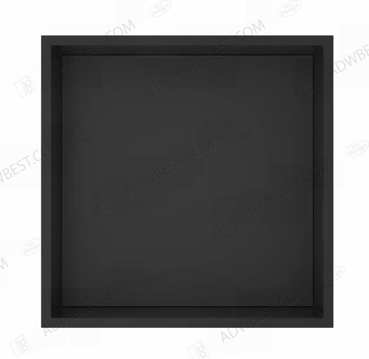 Best-Design Nero Kaya inbouwnis 30.5x30.5x7 cm Mat-zwart #0